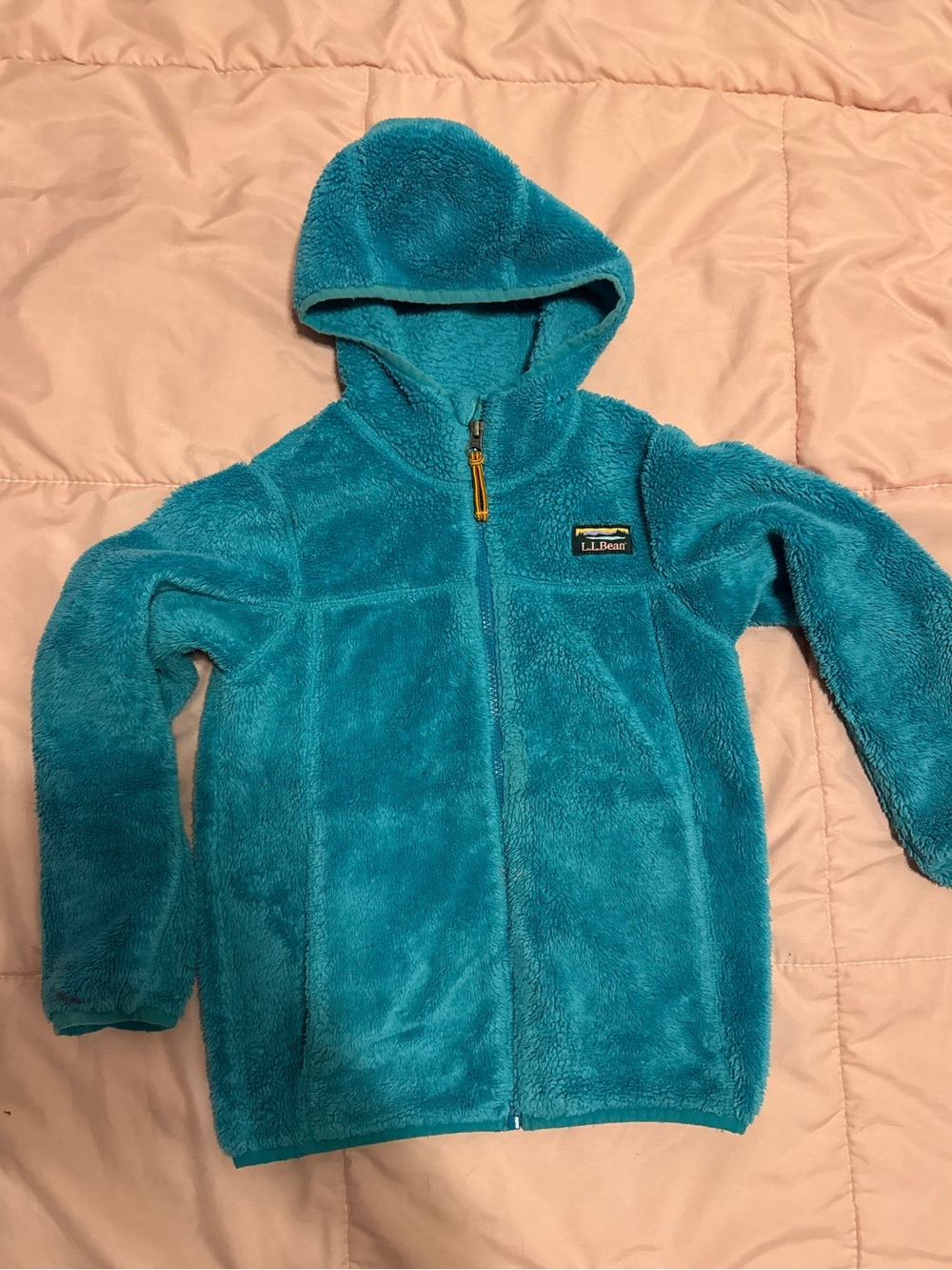 L.L. Bean Kids' soft Fleece Hooded Jacket size 8
